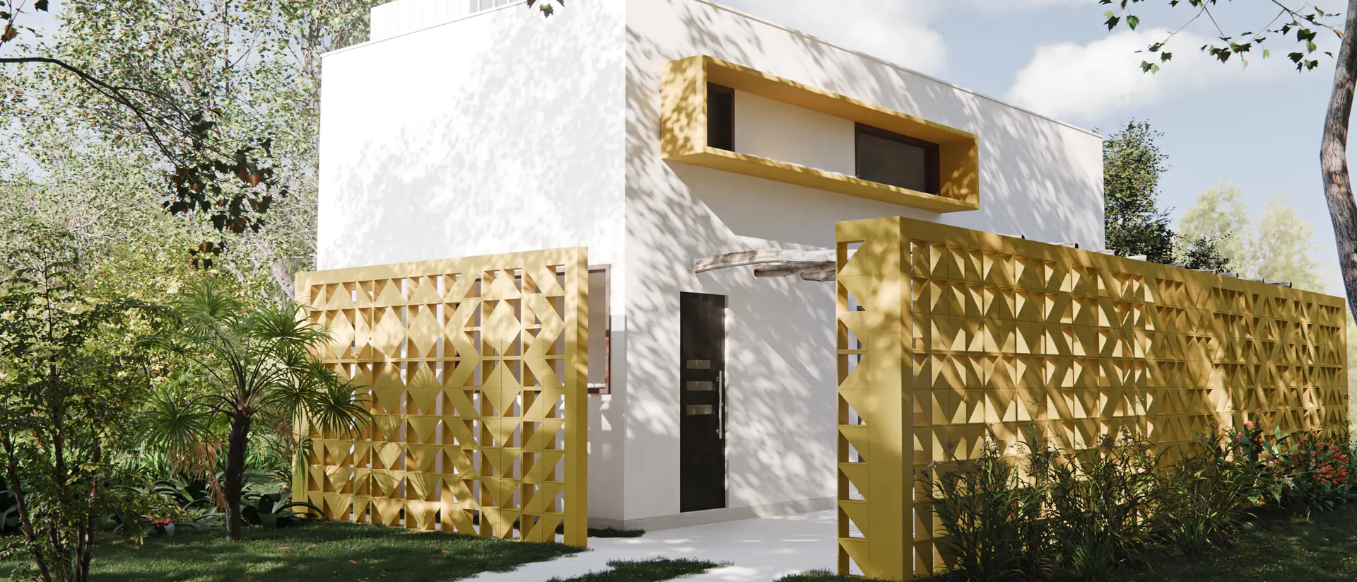 Casa Cobogó — fachada com cobogós (estudo)